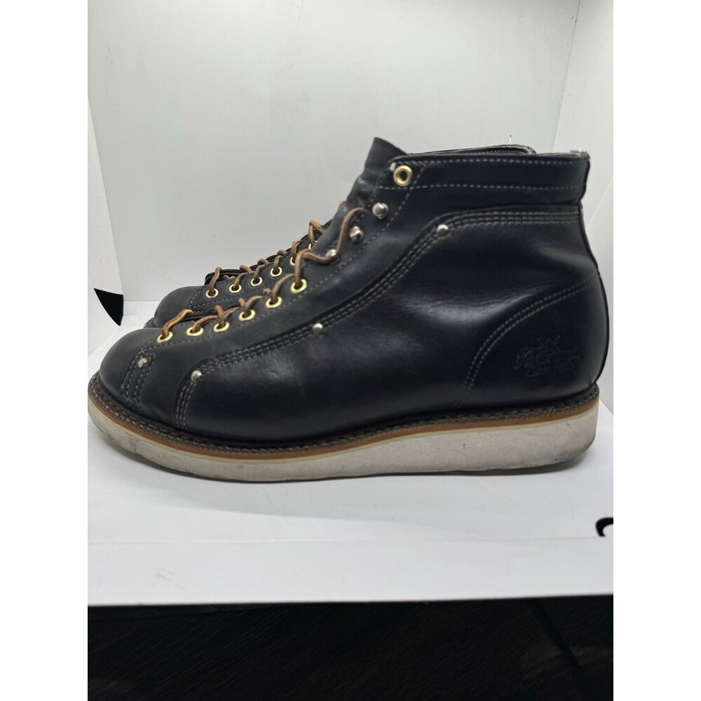 Thorogood Heritage Roofer Boots Mens 10.5D Black lace to tie design Made In USA